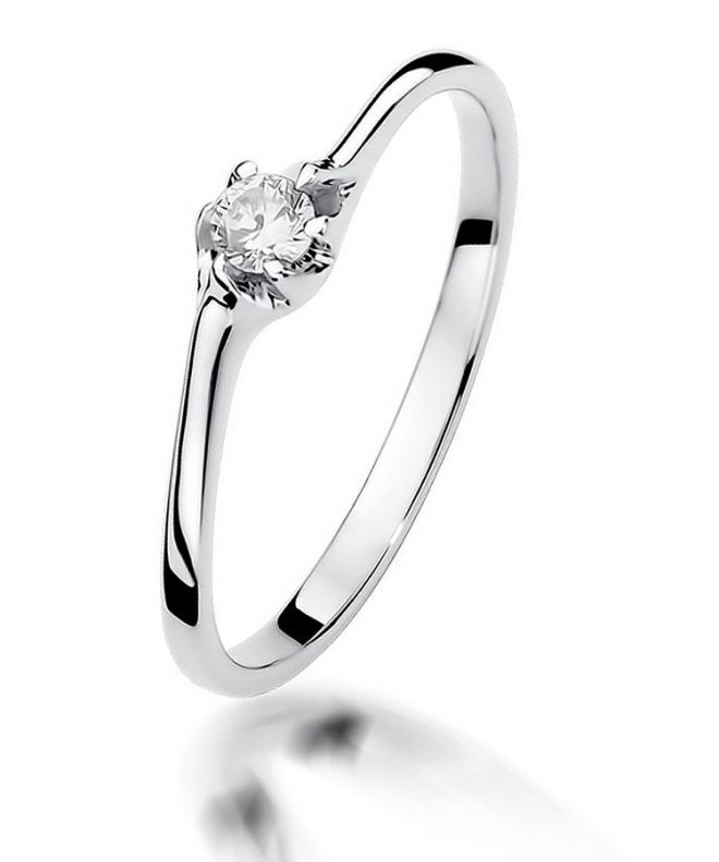 Inel Bonore - Aur Alb 585 - Diamant 0,09 ct