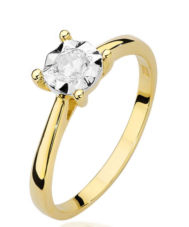 Inel Bonore - Aur 585 - Diamant 0,2 ct