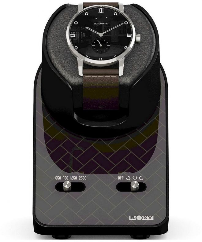 Cutie Intors Ceasuri Beco Technic Beco Technic Boxy BLDC Nightstand EXT Black Modular pentru 1 ceas cu cablu USB