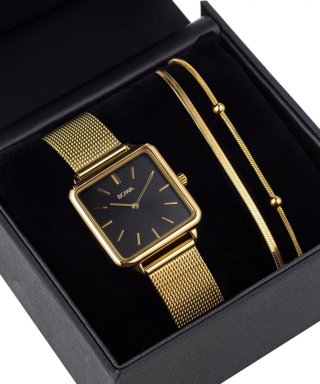 Ceas dama BOWA Vienna Black Gold Mesh 29 Gift Set VI294-14-164M-419-01