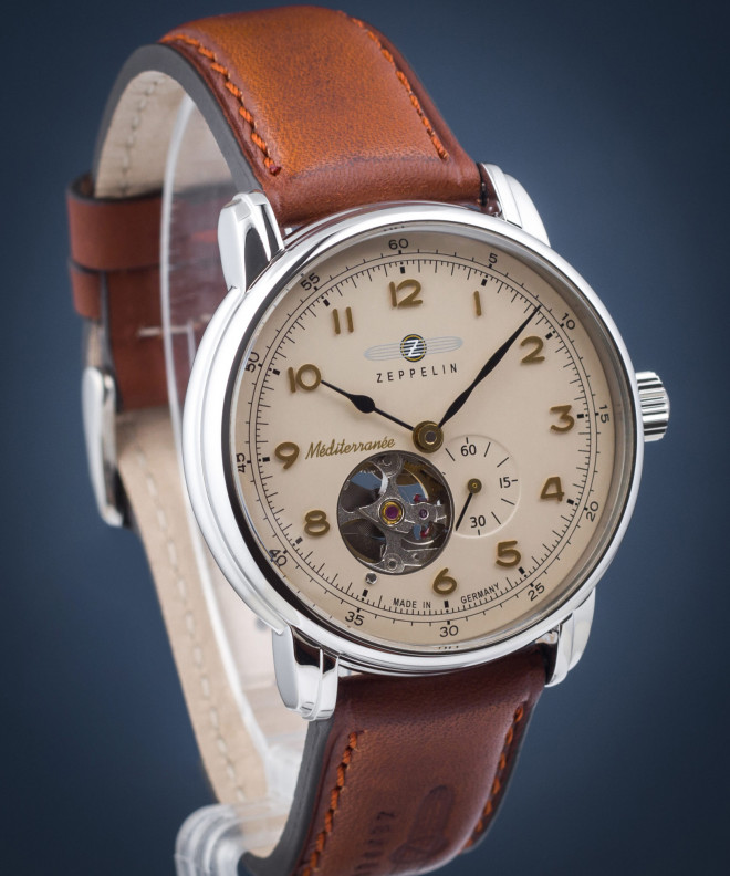 Ceas barbatesc Zeppelin Mediterranee Open Heart Automatic 9666-5