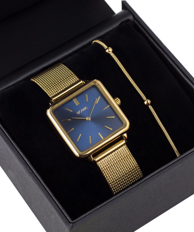 Ceas dama BOWA Vienna Navy Blue-Gold Mesh 29 VI294-34-164M-419-04