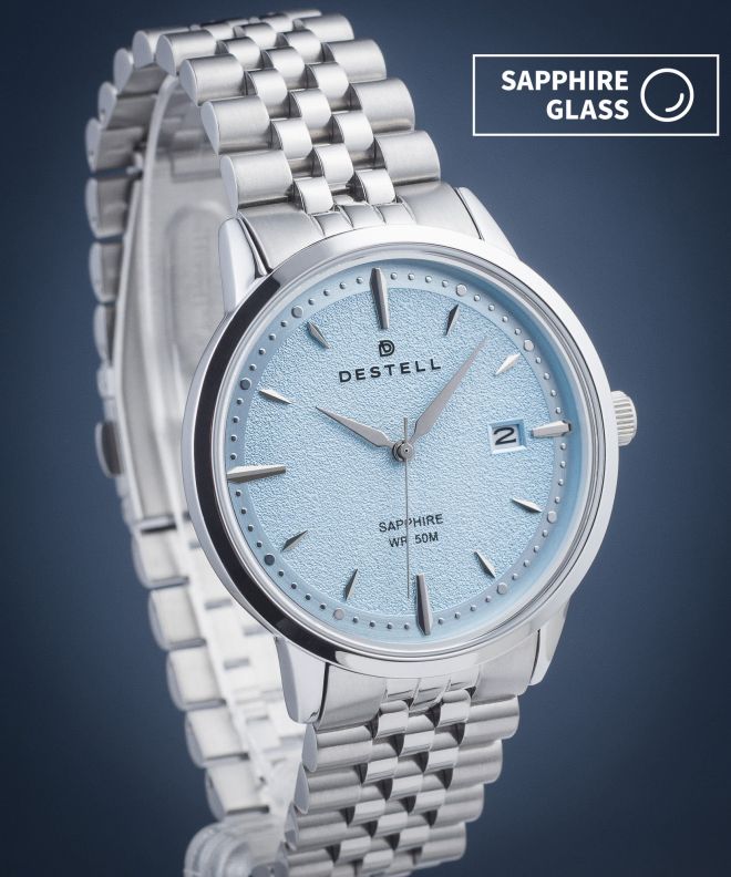 Ceas barbatesc DESTELL Pictor Ice Blue Silver Steel Sapphire PT405-05-205J
