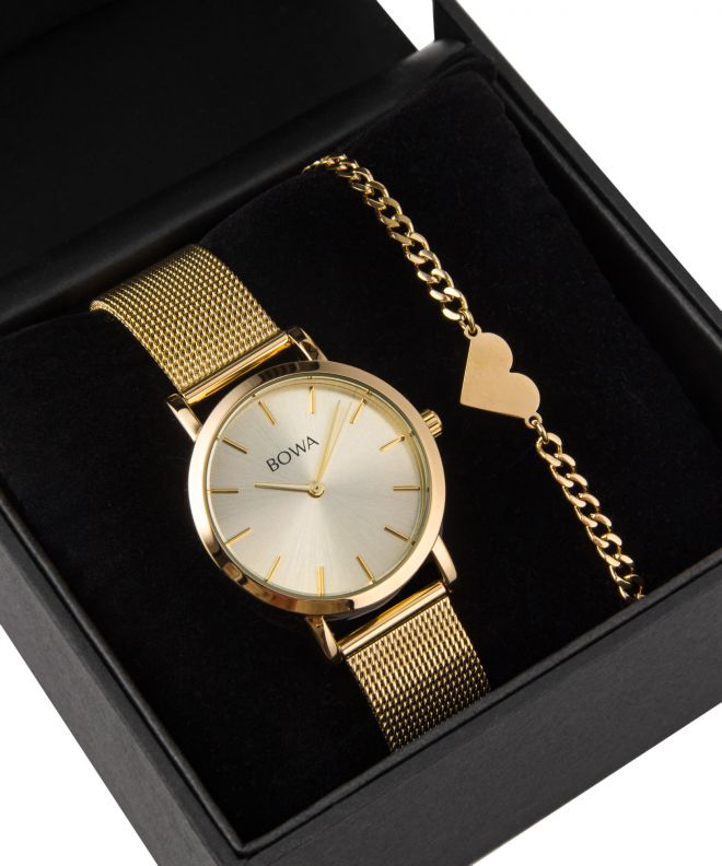 BOWA Tokyo Full Gold Mesh 33 Gift Set (ceas + brățară) TO334-44-164M-419-02
