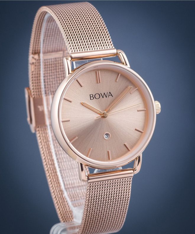 Ceas dama BOWA Milan Full Pink Gold Mesh 34 MI347-77-167M