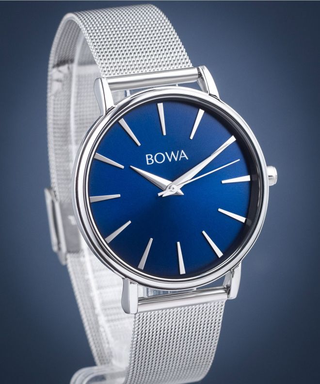 Ceas dama BOWA Praha Navy Blue-Silver Mesh 38 PH385-35-185M