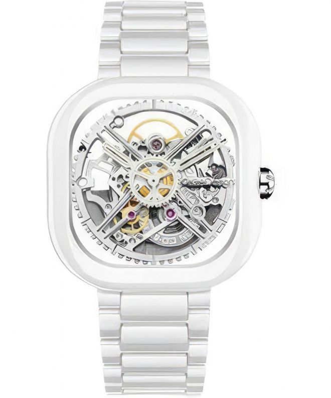 Ceas dama Ciga Design X Series Ceramic Skeleton C012-WG01-W7W (C012-WG01-7W)