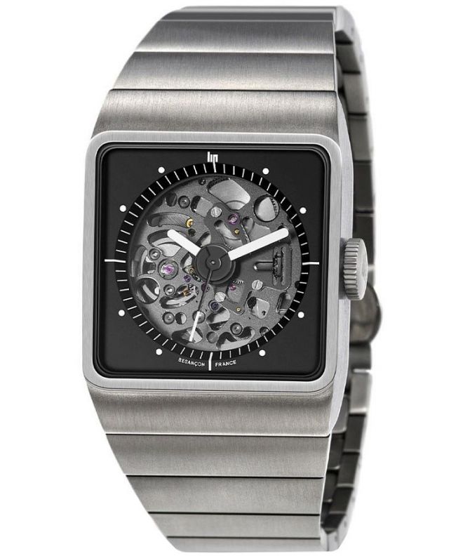 Ceas dama Lip Big TV Titanium Automatic Skeleton 671656