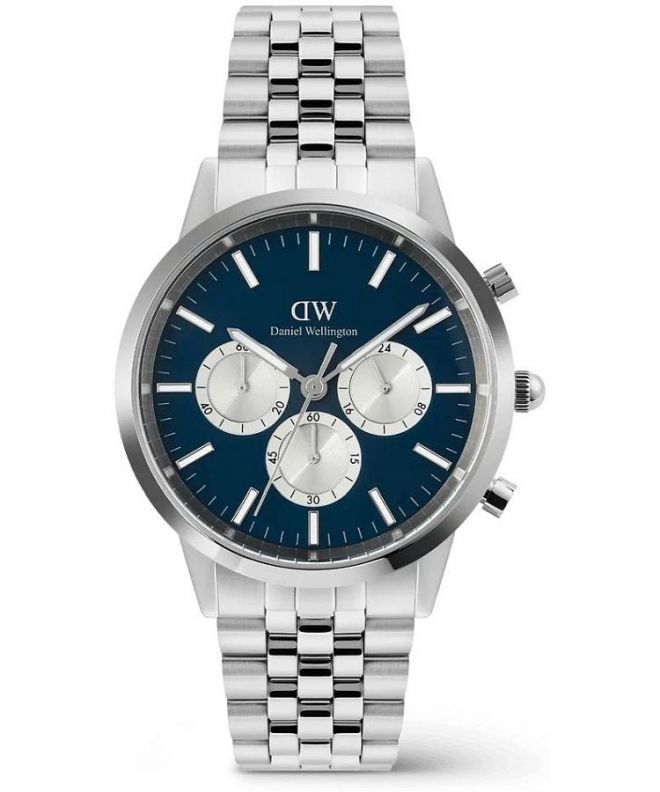 Ceas unisex Daniel Wellington Iconic Arch 5-Link Arctic Panda Chronograph DW00100874