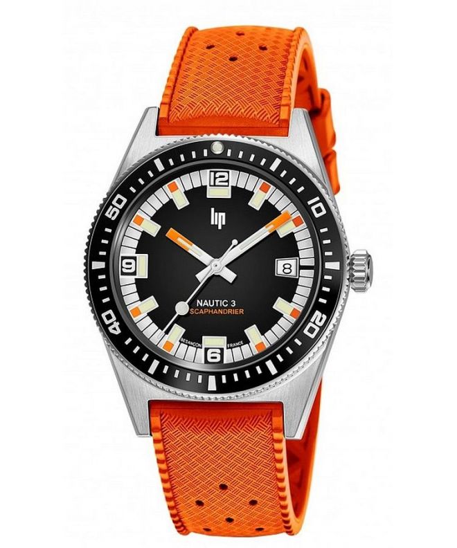 Ceas unisex Lip Nautic 3 Scaphandrier Orange G100 Automatic 670098