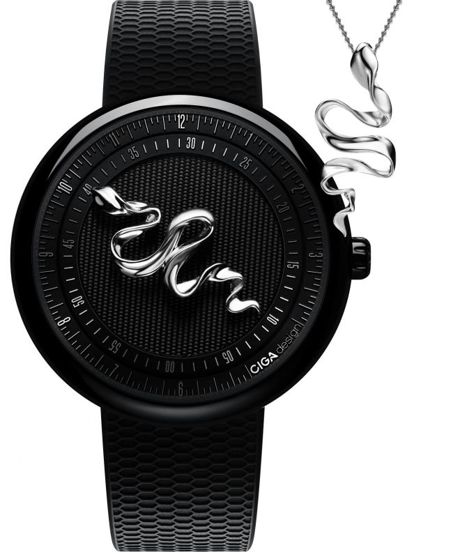 Ceas barbatesc Ciga Design Legend of Serpent Automatic Silver 925 Edition GPHG 2021 SET U037-BB02-W6B