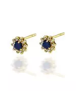 Cercei Bonore - Aur 585 - Safir 0,15 ct