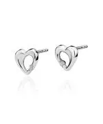 Cercei Bonore - Aur Alb 585 - Diamant 0,0086 ct