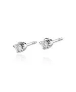 Cercei Bonore - Aur Alb 585 - Diamant 0,08 ct