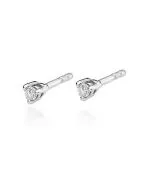 Cercei Bonore - Aur Alb 585 - Diamant 0,04 ct