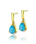 Cercei Bonore - Aur 585 - Topaz 1,4 ct