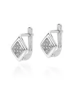 Cercei Bonore - Aur Alb 585 - Diamant