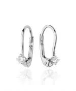 Cercei Bonore - Aur Alb 585 - Diamant 0,04 ct