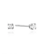 Cercei Bonore - Aur Alb 585 - Diamant 0,01 ct