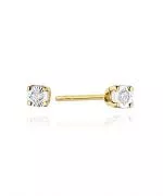 Cercei Bonore - Aur 585 - Diamant 0,03 ct