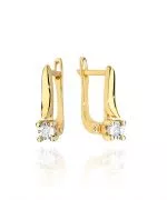 Cercei Bonore - Aur 585 - Diamant 0,01 ct