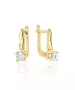 Cercei Bonore - Aur 585 - Diamant 0,03 ct
