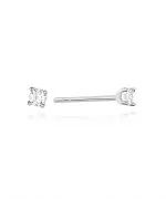 Cercei Bonore - Aur Alb 585 - Diamant 0,04 ct