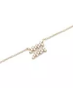 Colier Daniel Wellington Crystal Zodiac Chain Gold Aquarius