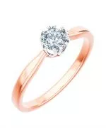 Inel Bonore - Aur Roz 585 - Diamant 0,7 ct