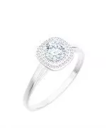 Inel Bonore - Aur Alb 585 - Diamant 1 ct