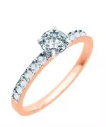 Inel Bonore - Aur Roz 585 - Diamant 0,7 ct