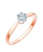 Inel Bonore - Aur Roz 585 - Diamant 0,5 ct