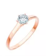 Inel Bonore - Aur Roz 585 - Diamant 0,7 ct