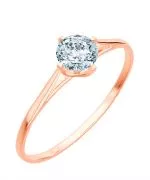 Inel Bonore - Aur Roz 585 - Diamant 0,7 ct