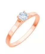Inel Bonore - Aur Roz 585 - Diamant 0,5 ct