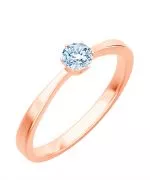 Inel Bonore - Aur Roz 585 - Diamant 0,5 ct