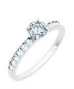 Inel Bonore - Aur Alb 585 - Diamant 1 ct