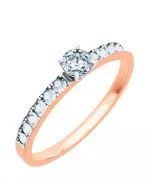 Inel Bonore - Aur Roz 585 - Diamant 0,4 ct