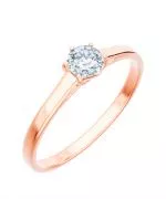 Inel Bonore - Aur Roz 585 - Diamant 0,5 ct