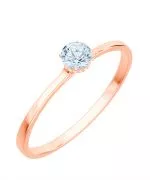 Inel Bonore - Aur Roz 585 - Diamant 0,5 ct