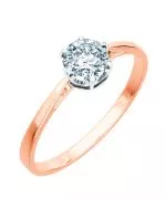 Inel Bonore - Aur Roz 585 - Diamant 0,7 ct