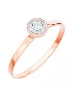 Inel Bonore - Aur Roz 585 - Diamant 0,5 ct