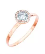 Inel Bonore - Aur Roz 585 - Diamant 1 ct