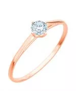 Inel Bonore - Aur Roz 585 - Diamant 0,4 ct