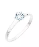Inel Bonore - Aur Alb 585 - Diamant 1 ct