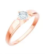 Inel Bonore - Aur Roz 585 - Diamant 0,4 ct
