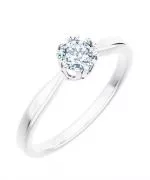 Inel Bonore - Aur Alb 585 - Diamant 1 ct