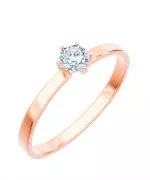 Inel Bonore - Aur Roz 585 - Diamant 0,4 ct