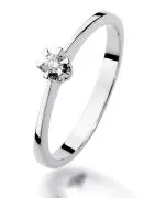 Inel Bonore - Aur Alb 585 - Diamant 0,04 ct