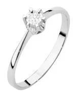 Inel Bonore - Aur Alb 585 - Diamant 0,03 ct
